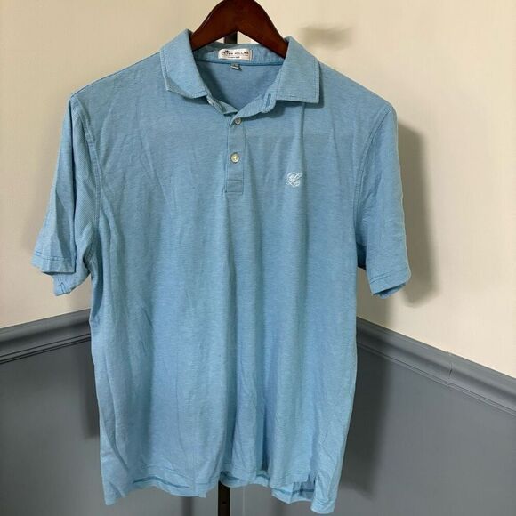 Peter Millar Crown Soft Short Sleeve Polo Style Shirt Size Large - Picture 1 of 4